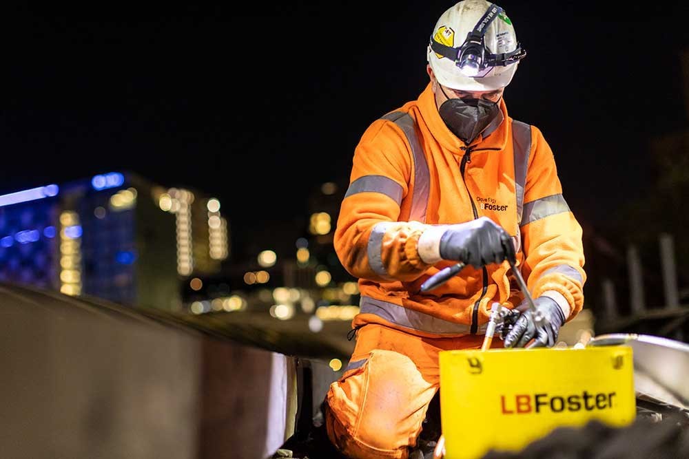 L.B. Foster rail worker