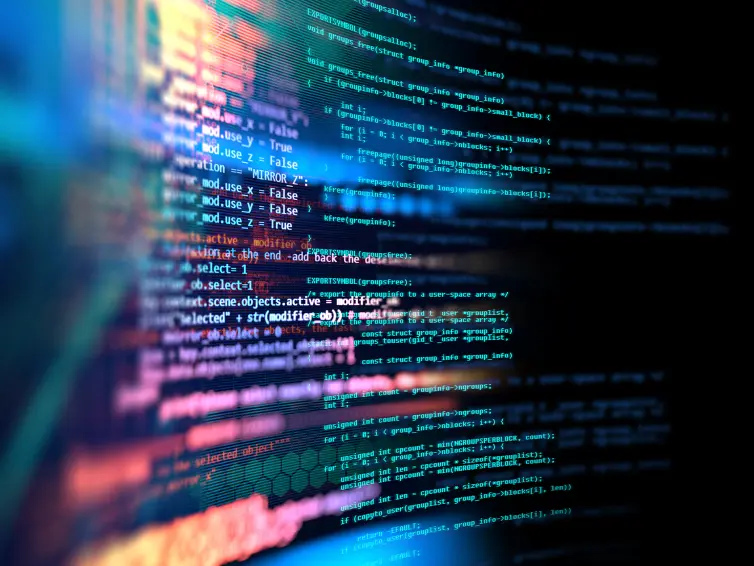 Screenshot of code.