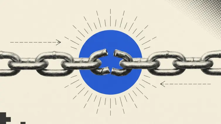 breaking chain illustration.
