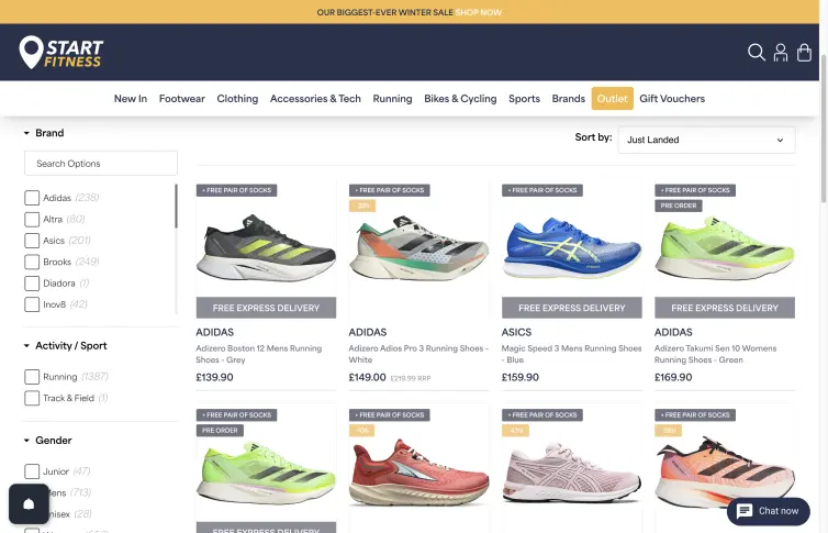 Screenshot of startfitness.co.uk.